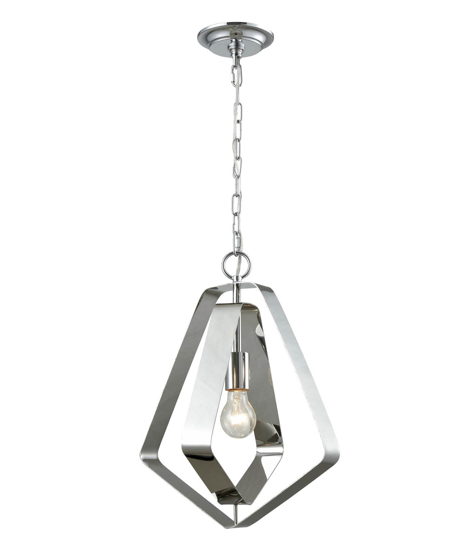 Modern Bohemian Polished Nickel Hardware Pendant Light (small)
