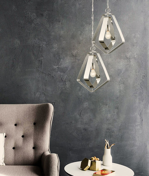 Modern Bohemian Polished Nickel Hardware Pendant Light (small)