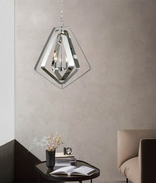 Modern Bohemian Polished Nickel Hardware Pendant Light (large)