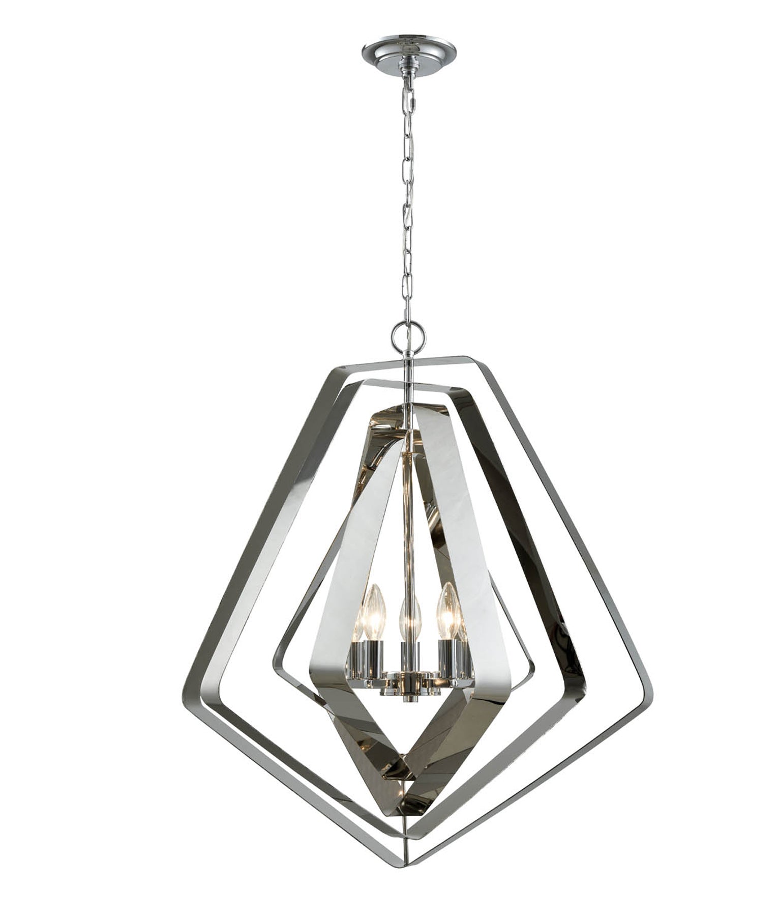 Modern Bohemian Polished Nickel Hardware Pendant Light (large)