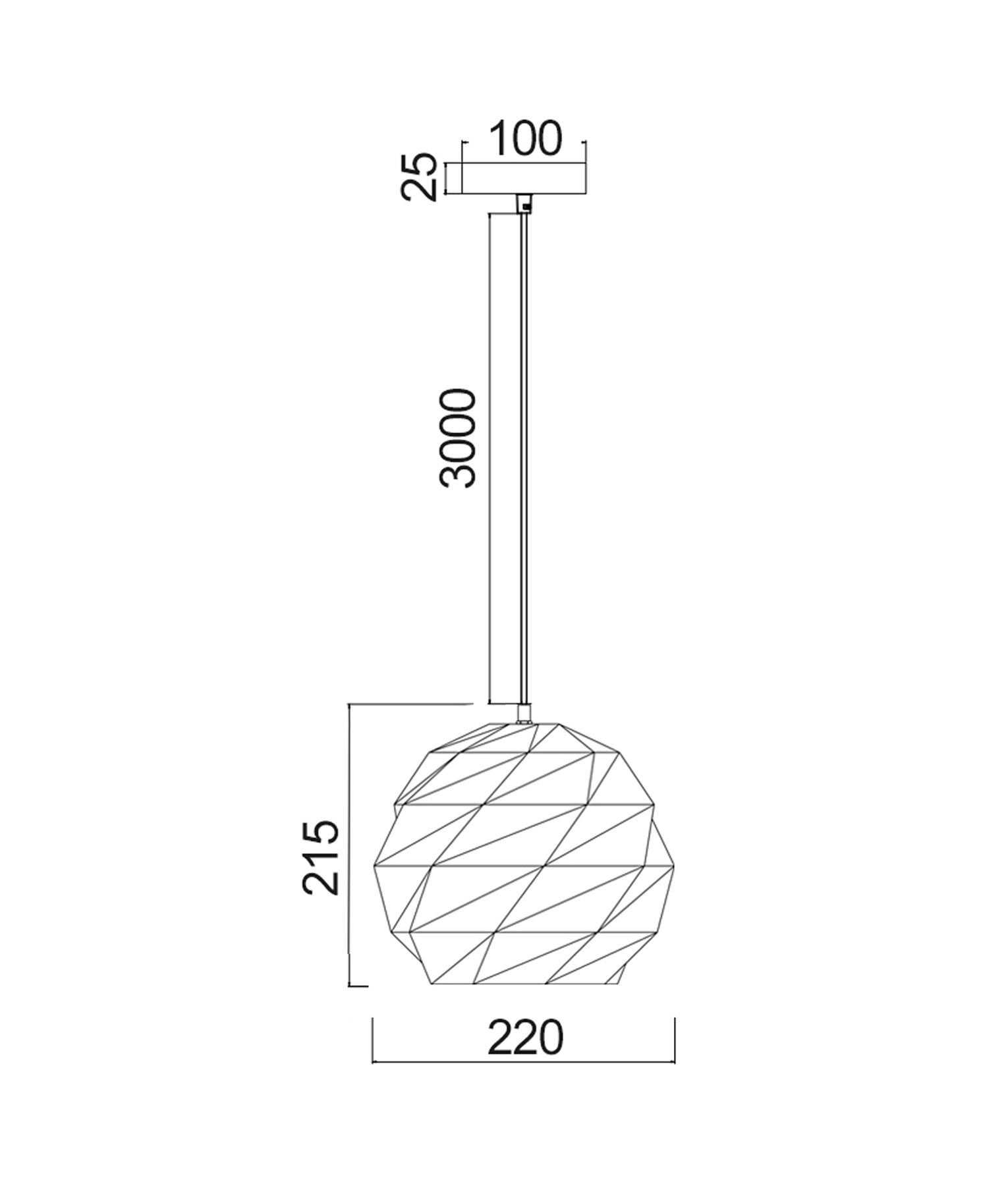 Interior Small Dome Carved Iron Origami Style Pendant Lights