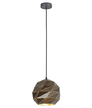 Interior Small Dome Carved Iron Origami Style Pendant Lights