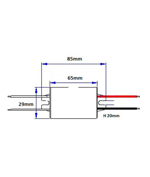 Waterproof 24V Constant Voltage LED Driver Load 1-12W IP67