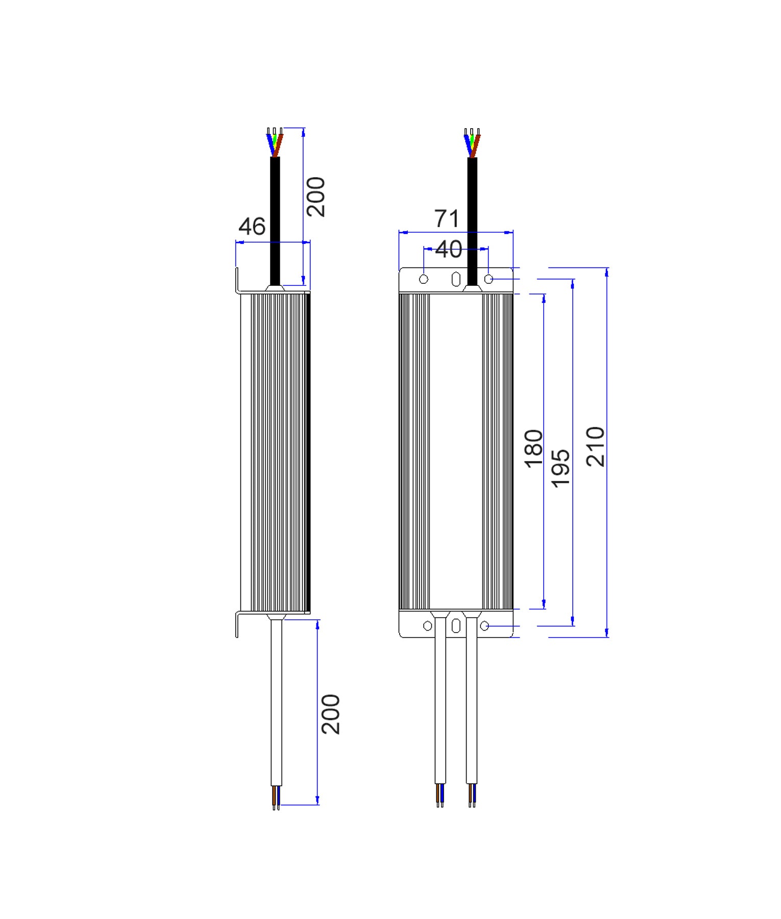 Waterproof 12V Constant Voltage LED Driver Load: 15-120W IP67