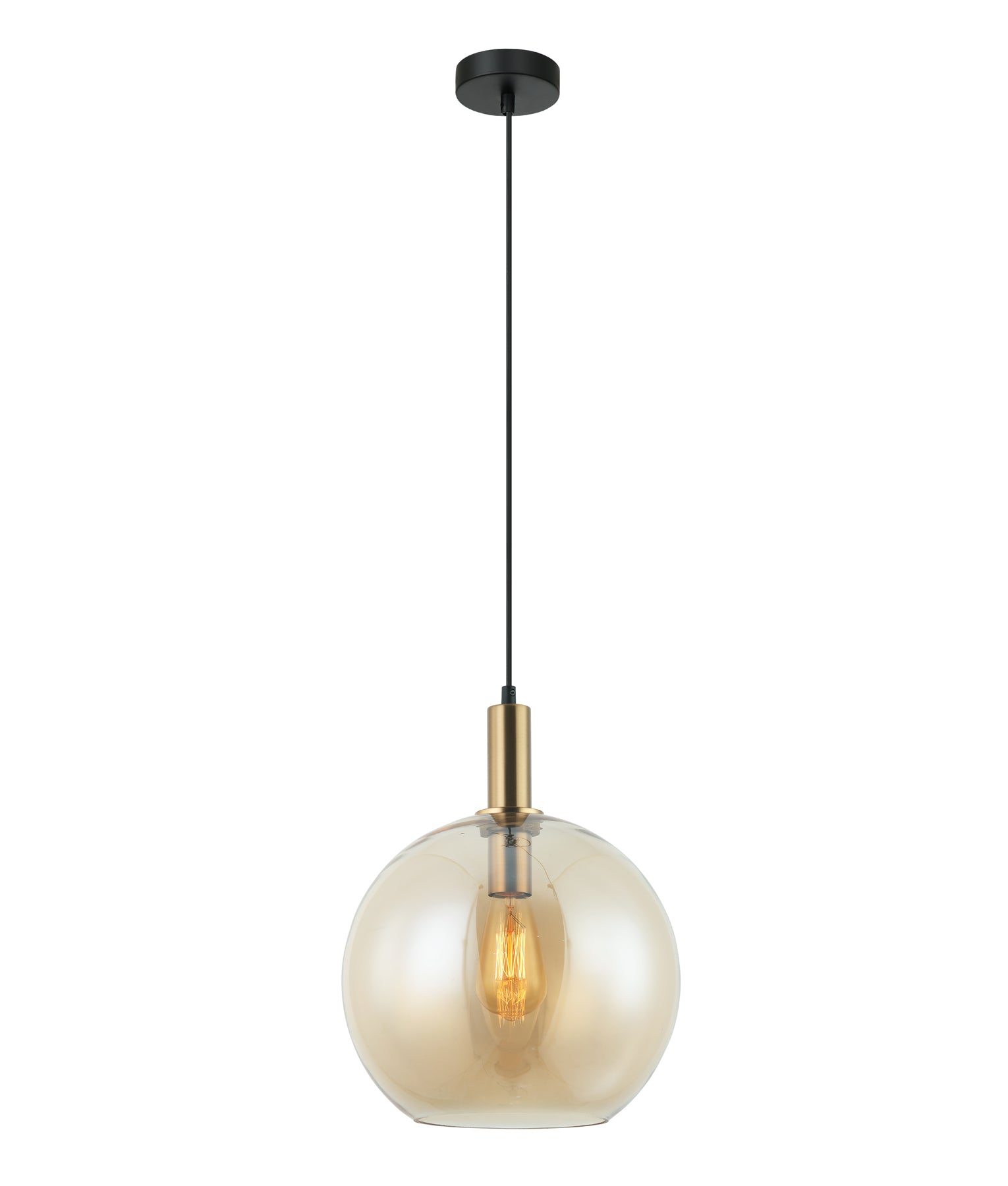 Interior Glass with Extended Bronze Highlight Pendant Lights