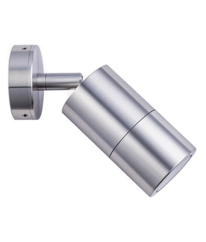 Exterior GU10 Single Adjustable Wall Pillar Spot Light (Anodized Aluminium) IP65