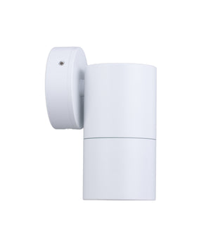 Exterior GU10 Single Fixed Down Wall Pillar Spot Light (White Aluminium) IP65