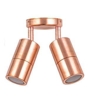MR16 Exterior Double Adjustable Pillar Light (Copper) IP65