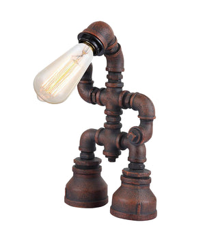 Industrial Aged Iron Pipe Table Lamp