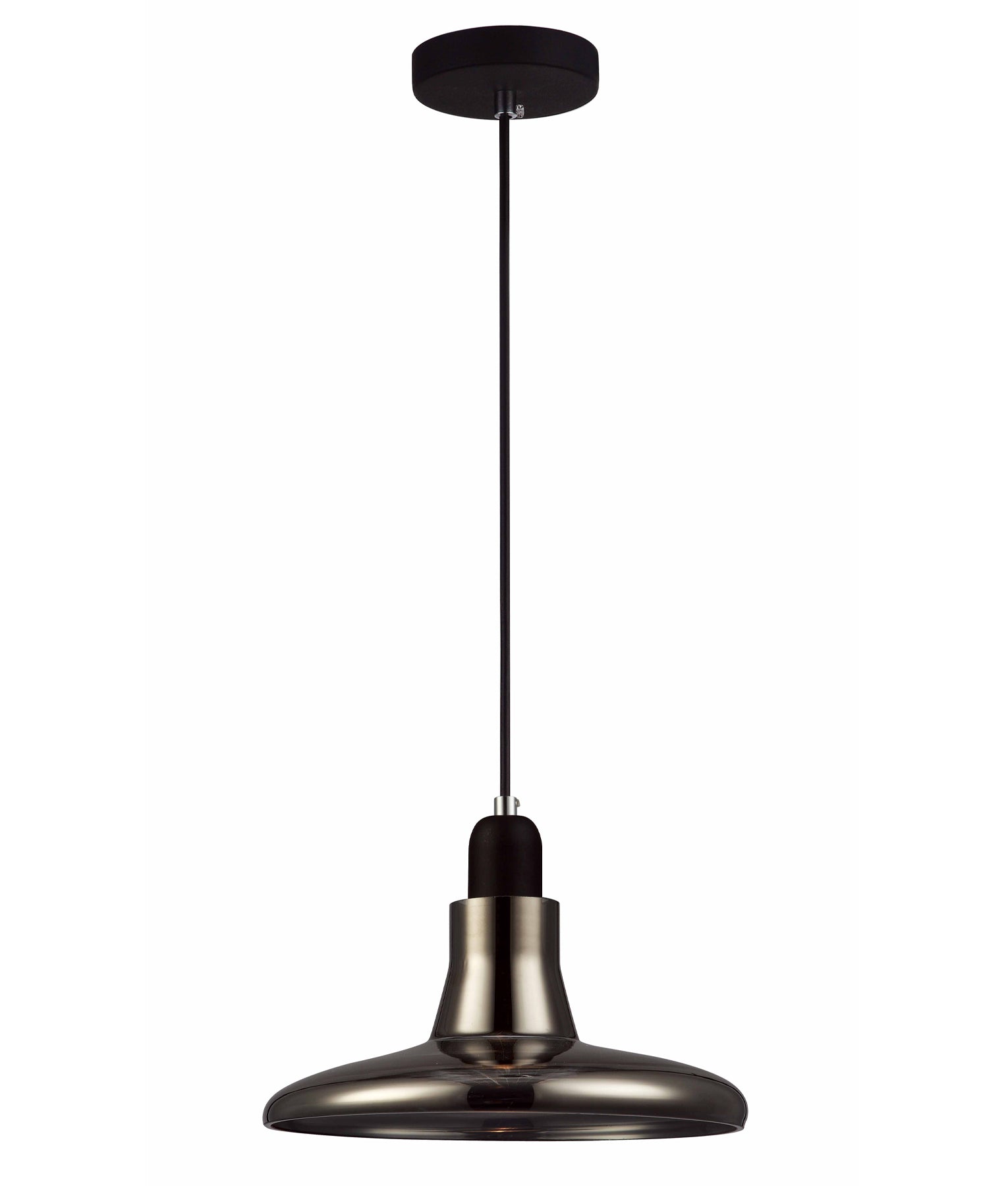 Modern Retro Black Smoke Martini Glass Pendant Light