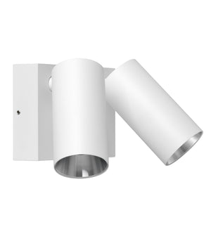LED Tri-CCT Double Adjustable Security Wall/Pillar Light with Sensor (Matte White)