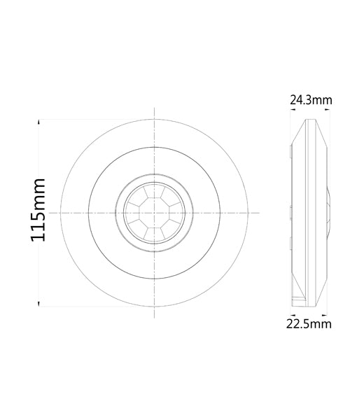 Indoor Infrared Motion Surface Mounted Sensor IP20