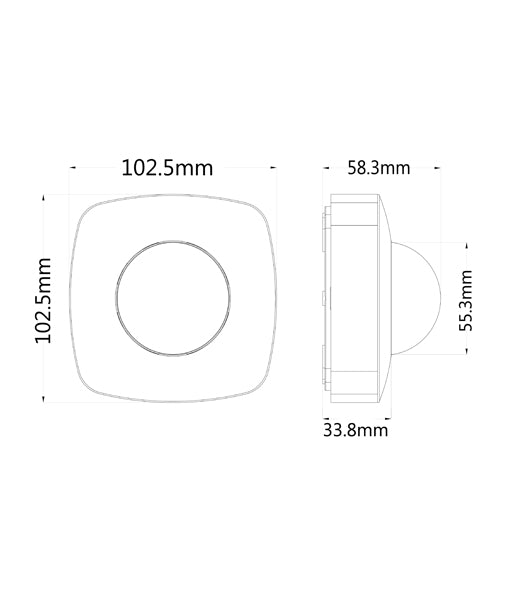 Indoor Infrared Motion Surface Mounted Sensor IP20