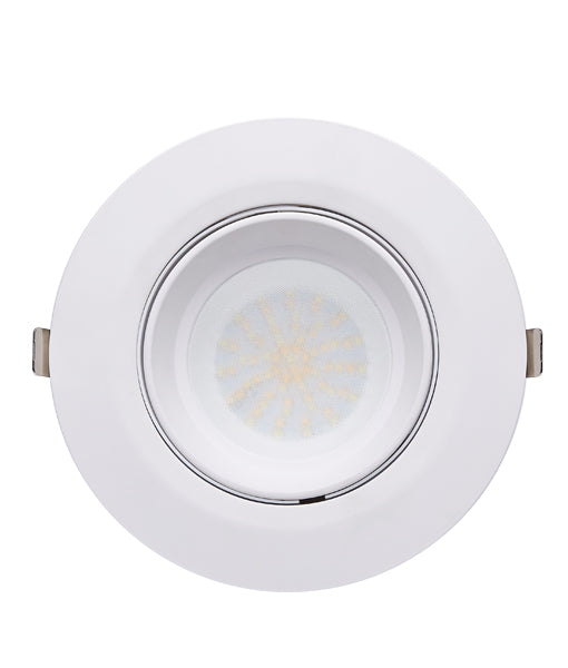 28W/ 38W LED Dual Power & Tri-CCT Gimbal White Recessed Shop Lighter