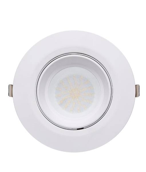 28W/ 38W LED Dual Power & Tri-CCT Gimbal White Recessed Shop Lighter