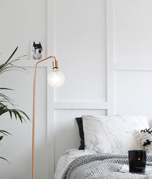 Scandinavian Minimalist Wood Base Slim Floor Lamps