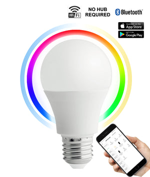 Smart Light: LED WiFi & Bluetooth Adjustable CCT+ RGB Dimmable GLS Globes (10W)