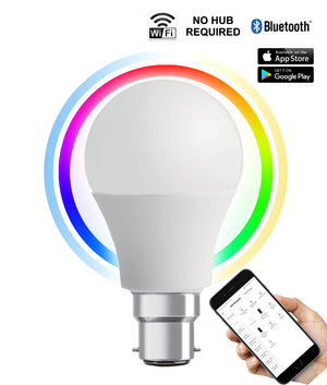 Smart Light: LED WiFi & Bluetooth Adjustable CCT+ RGB Dimmable GLS Globes (10W)