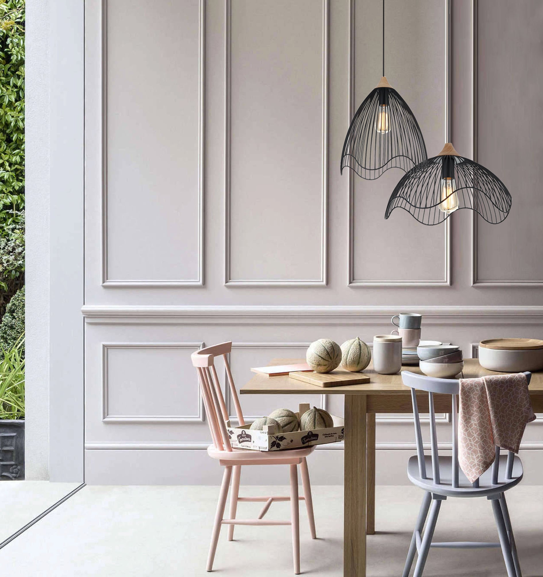 Modern Industrial Cone Shape & Wavy Edge Pendant Lights