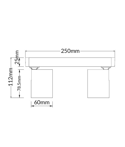 Interior GU10 2XLights Adjustable Bar Base Surface Mounted Spot Lights