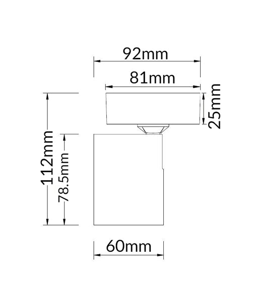Interior GU10 1 Light Adjustable Square Base Surface Mounted Spot Lights