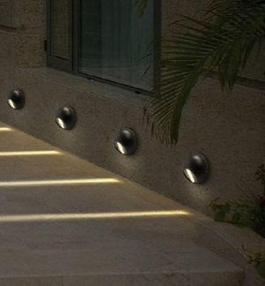 LED Exterior Surface Mounted Round Step / Wall Lights IP65