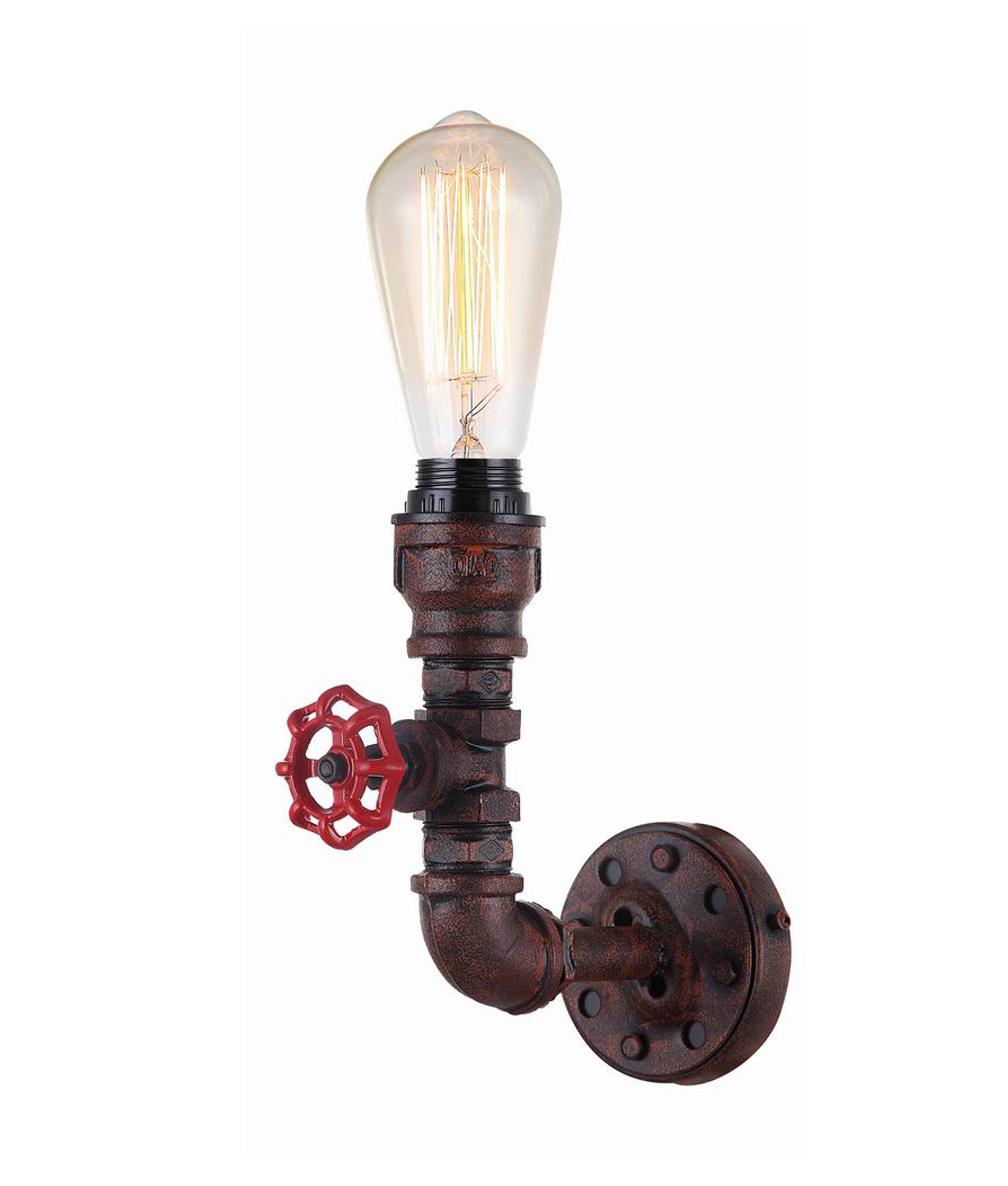 Interior Aged Iron 1xPipe Wall Light