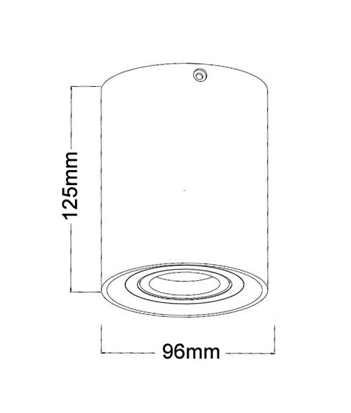 GU10 Round Centre Tilt Adjustable Surface Mounted Ceiling Downlights