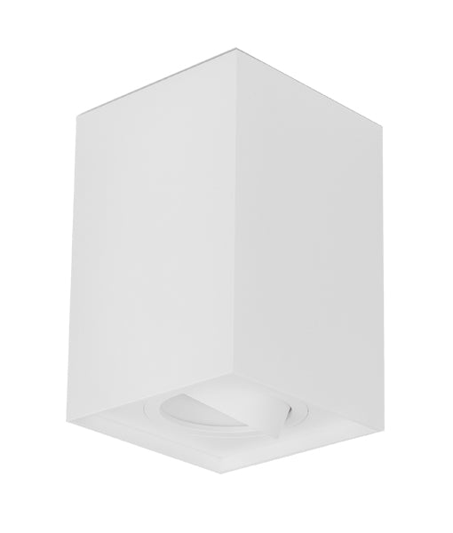 GU10 Square Centre Tilt Adjustable Surface Mounted Ceiling Downlights