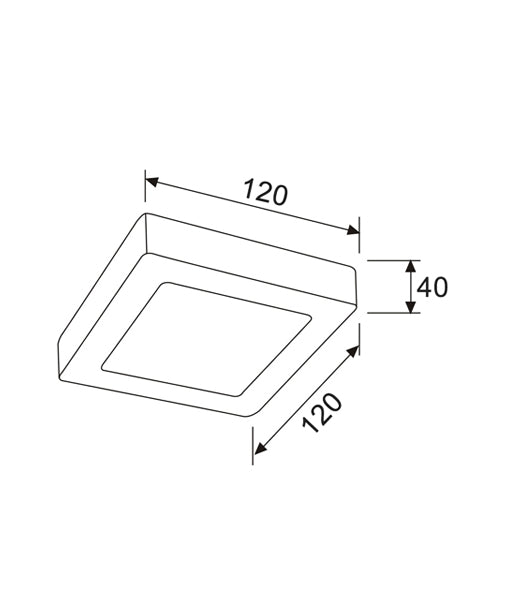 LED Dimmable Tri-CCT Surface Mounted Oyster Lights (Square)