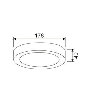 LED Dimmable Tri-CCT Surface Mounted Oyster Lights (Round)