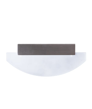 LED Interior Satin Nickel Curved Frosted Diffuser Wall Light