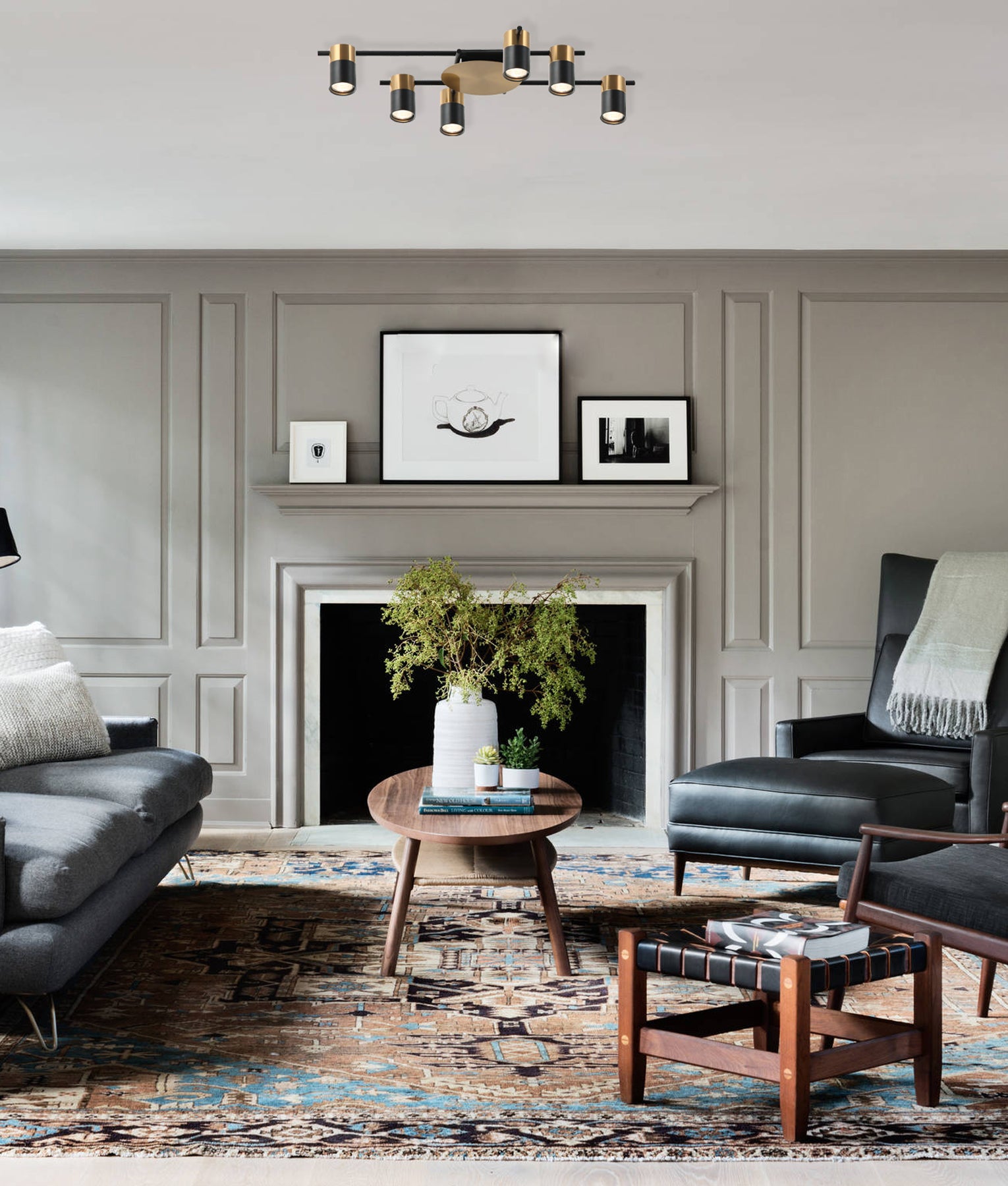 Interior Spot Ceiling Lights 6 X Adjustable Heads IP20