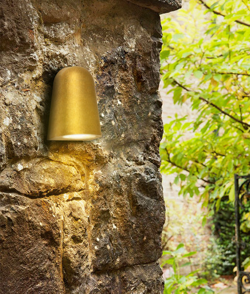 Exterior GU10/MR16 Antique Brass Surface Mounted Cone Wall Lights IP65