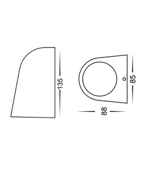 Exterior GU10/MR16 Matte White Aluminium Surface Mounted Cone Wall Lights IP65