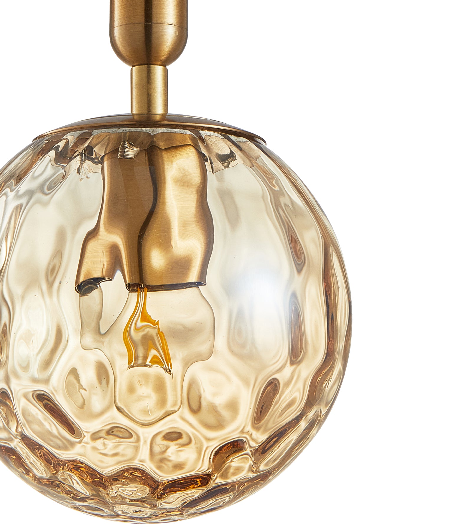 Interior Bronze Amber /Black Smoke Spherical Glass Multiple Bar Base Pendant Lights