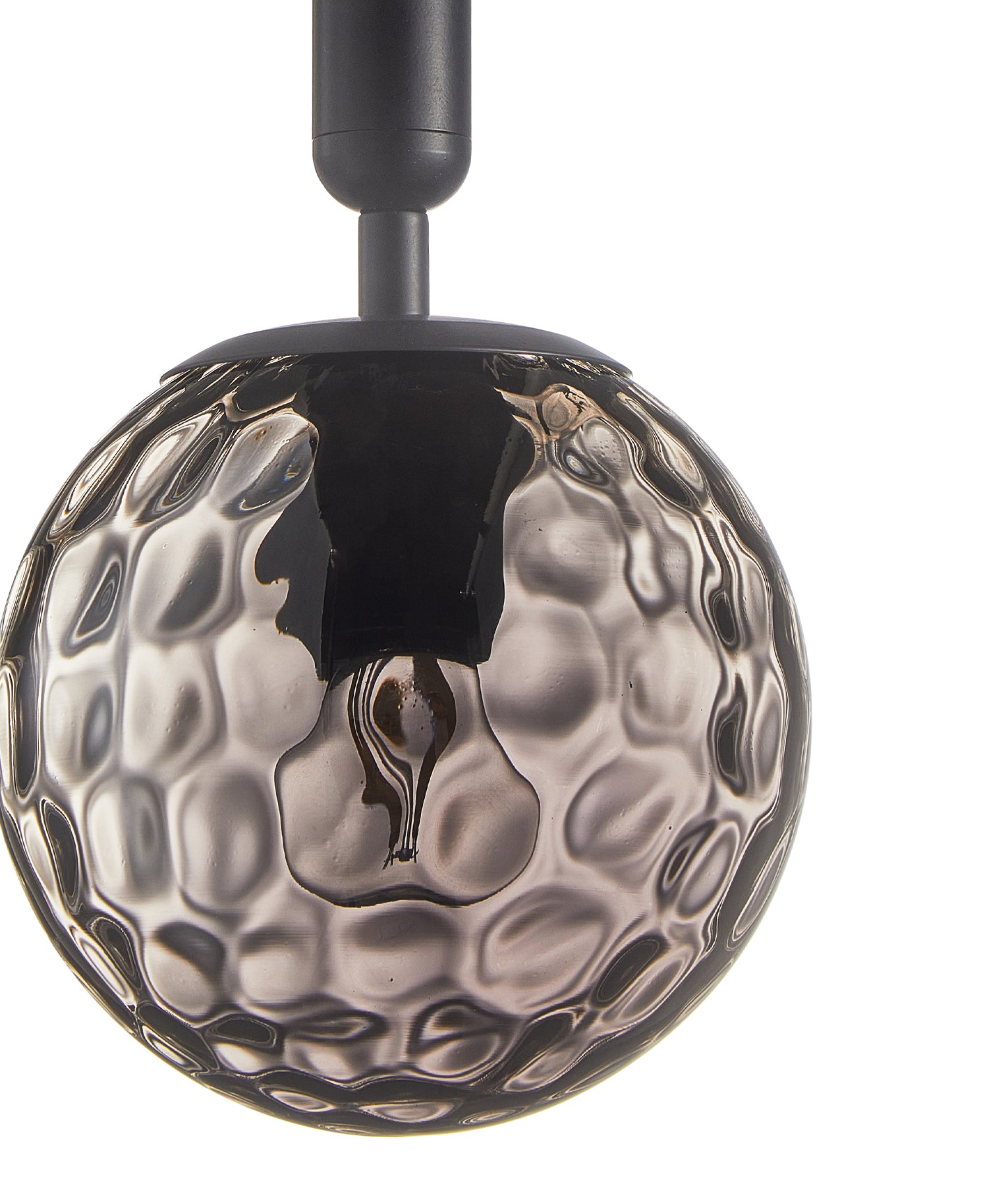 Interior Bronze Amber /Black Smoke Spherical Glass Multiple Bar Base Pendant Lights