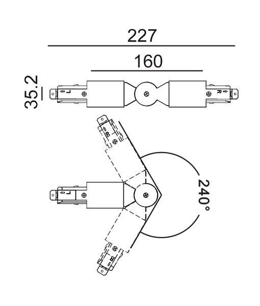 4 Wire 3 Circuit Universal Tracks & Accessories (Black Fittings)