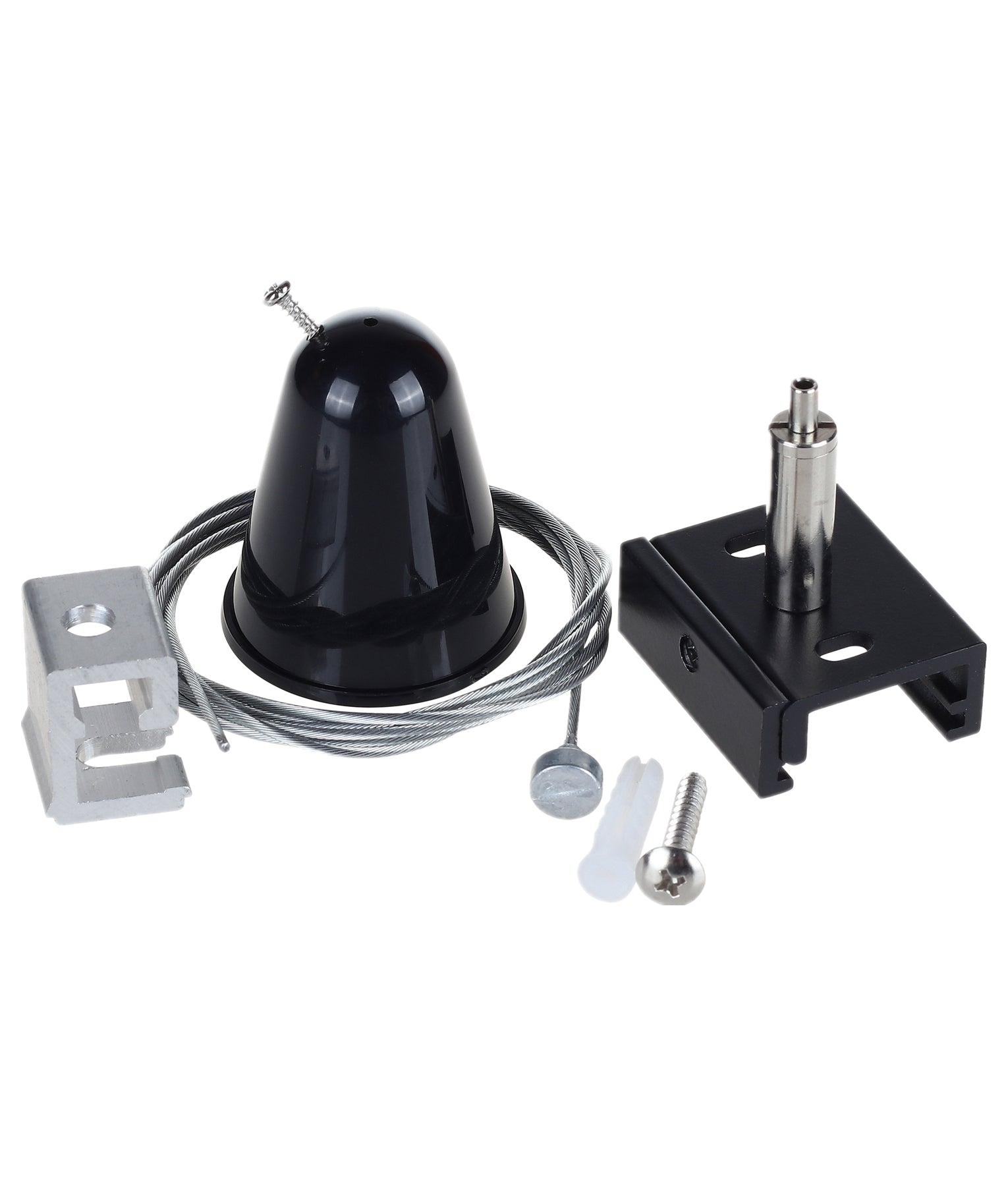 4 Wire 3 Circuit Track Suspension Kits & Suspension Clamp (Black)