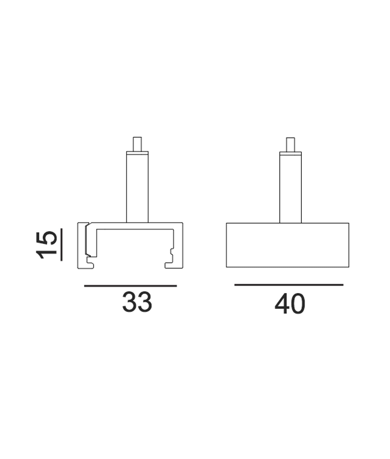 4 Wire 3 Circuit Track Suspension Kits & Suspension Clamp (White)