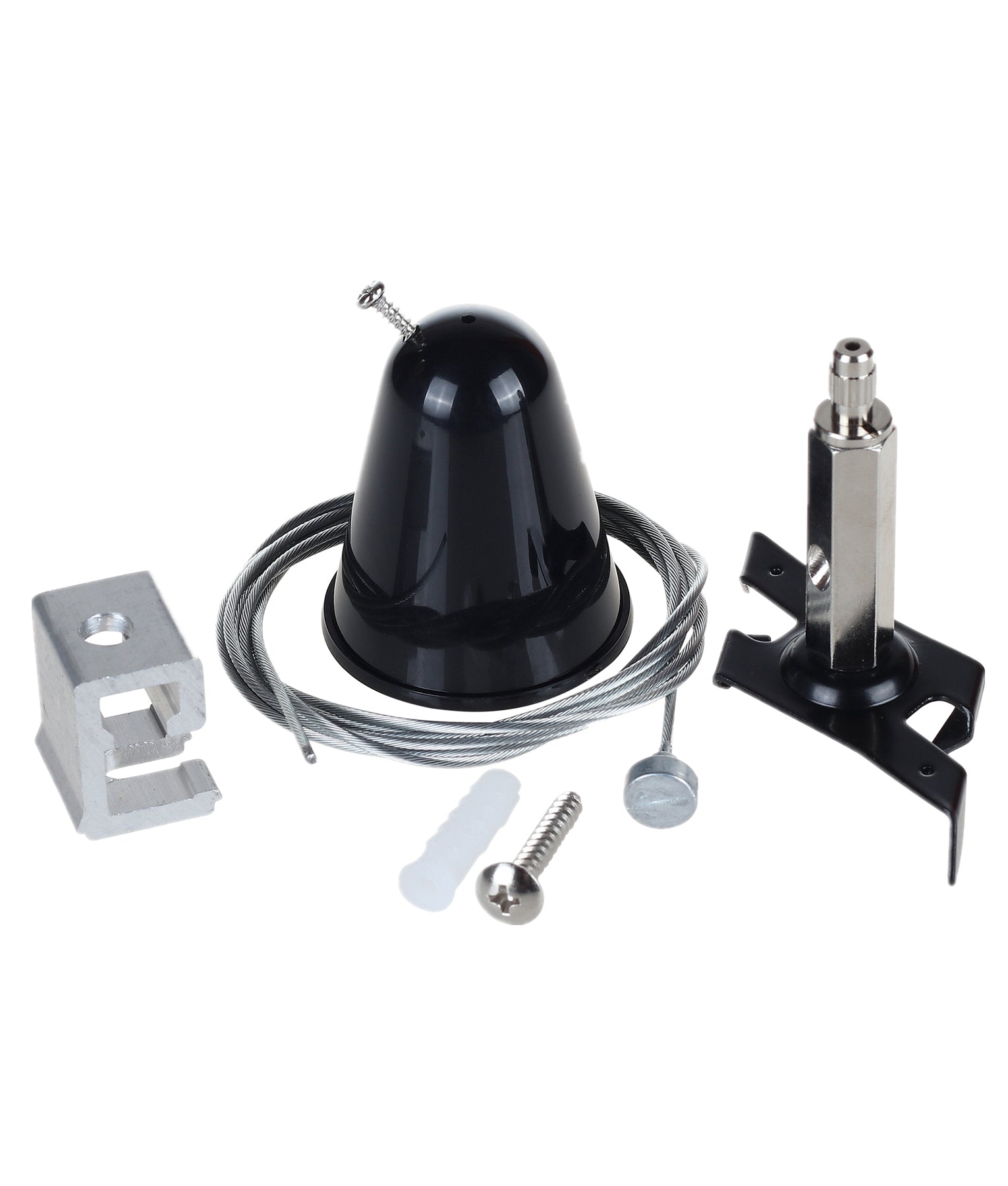 4 Wire 3 Circuit Track Suspension Kits & Suspension Clamp (Black)