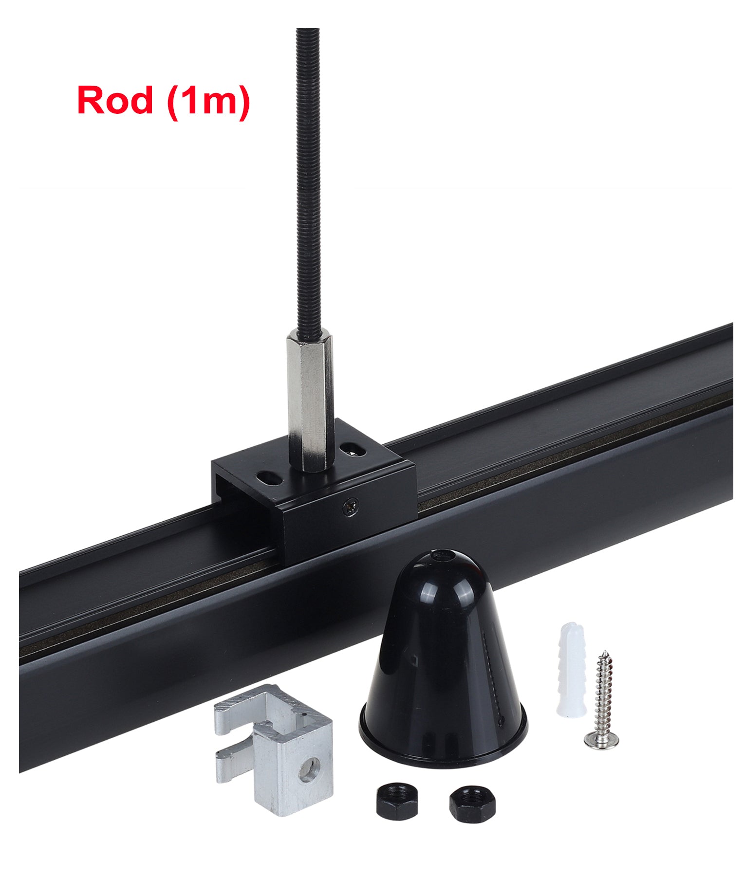 4 Wire 3 Circuit Track Suspension Kits & Suspension Clamp (Black)