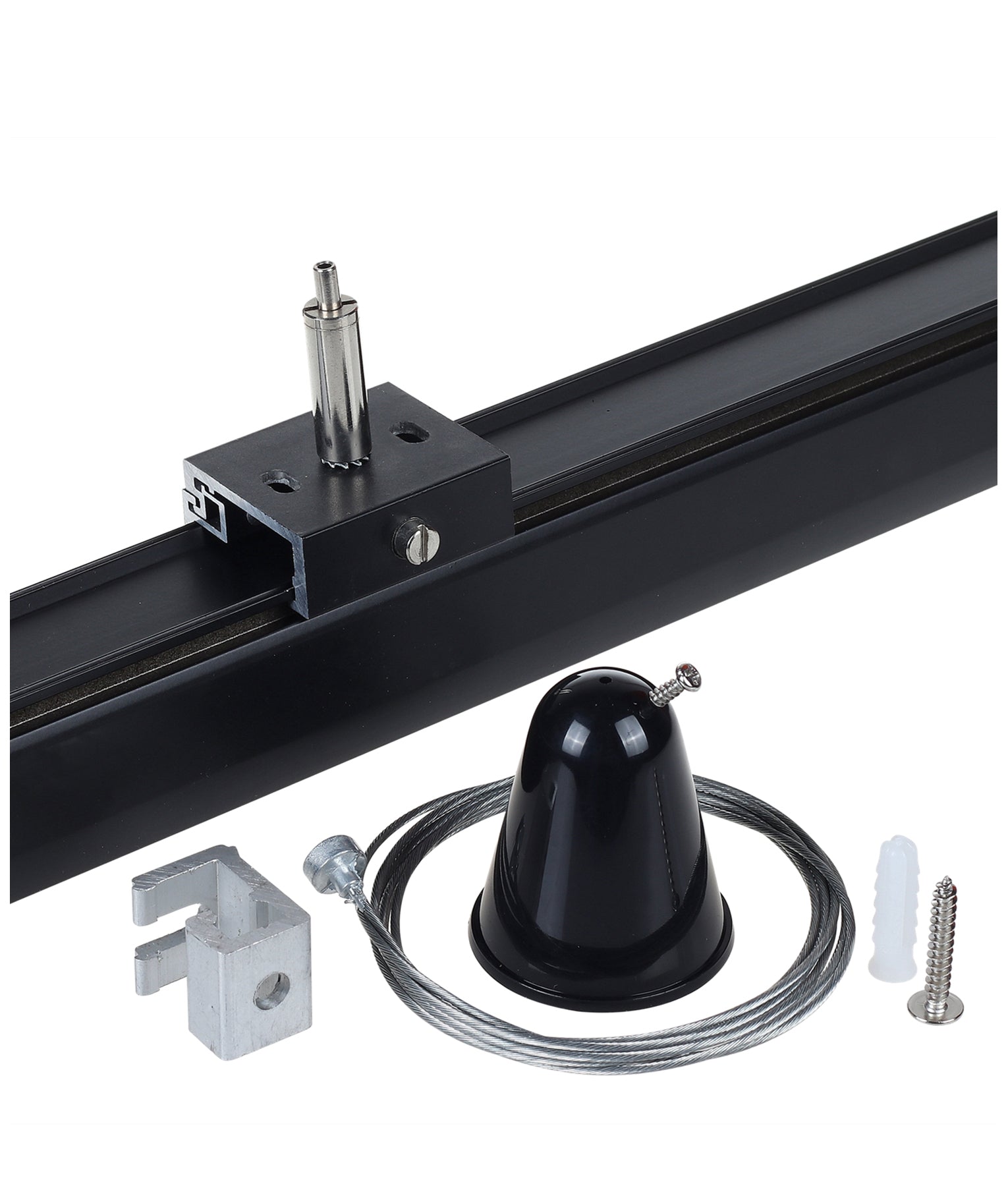 4 Wire 3 Circuit Track Suspension Kits & Suspension Clamp (Black)