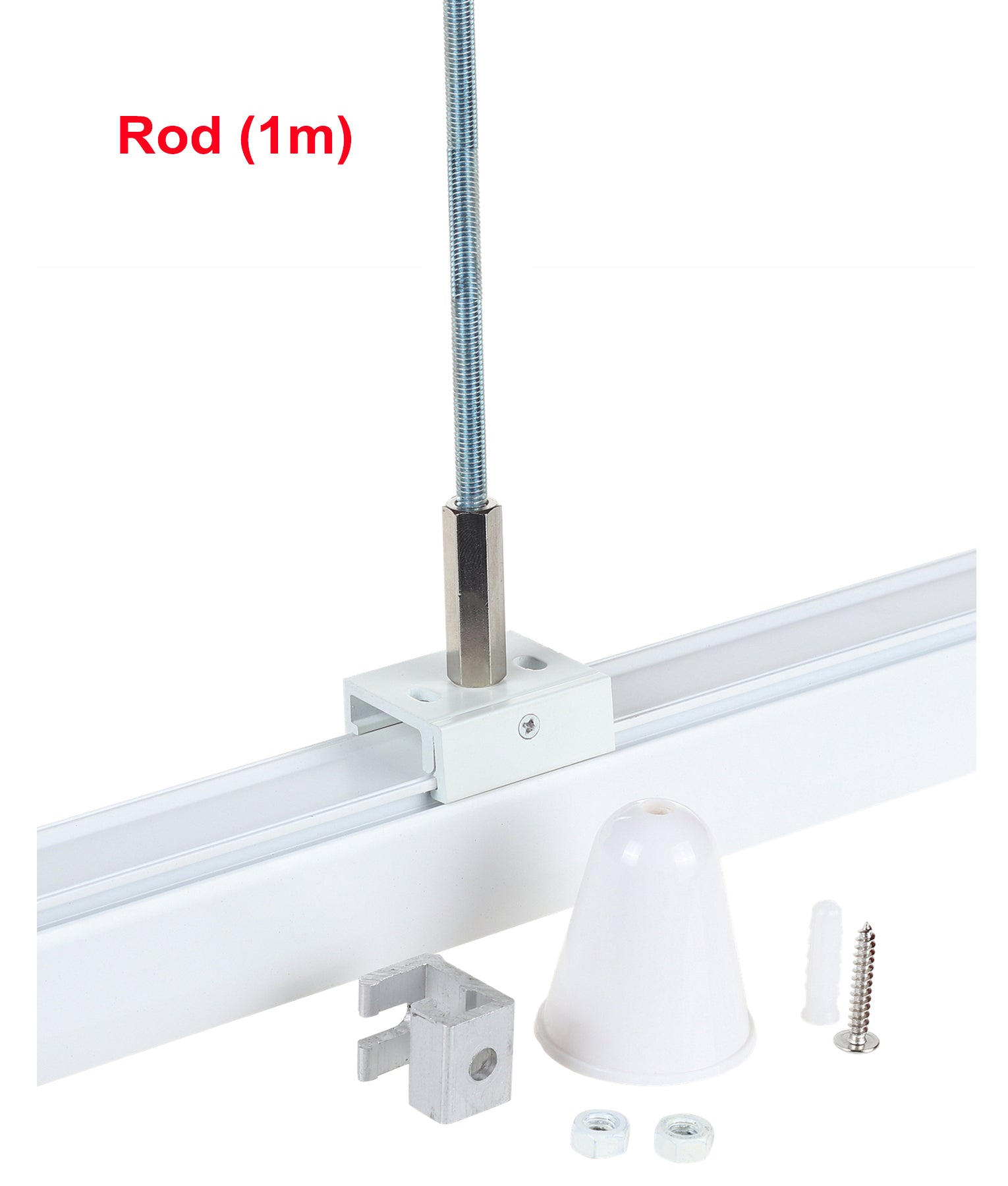 4 Wire 3 Circuit Track Suspension Kits & Suspension Clamp (White)