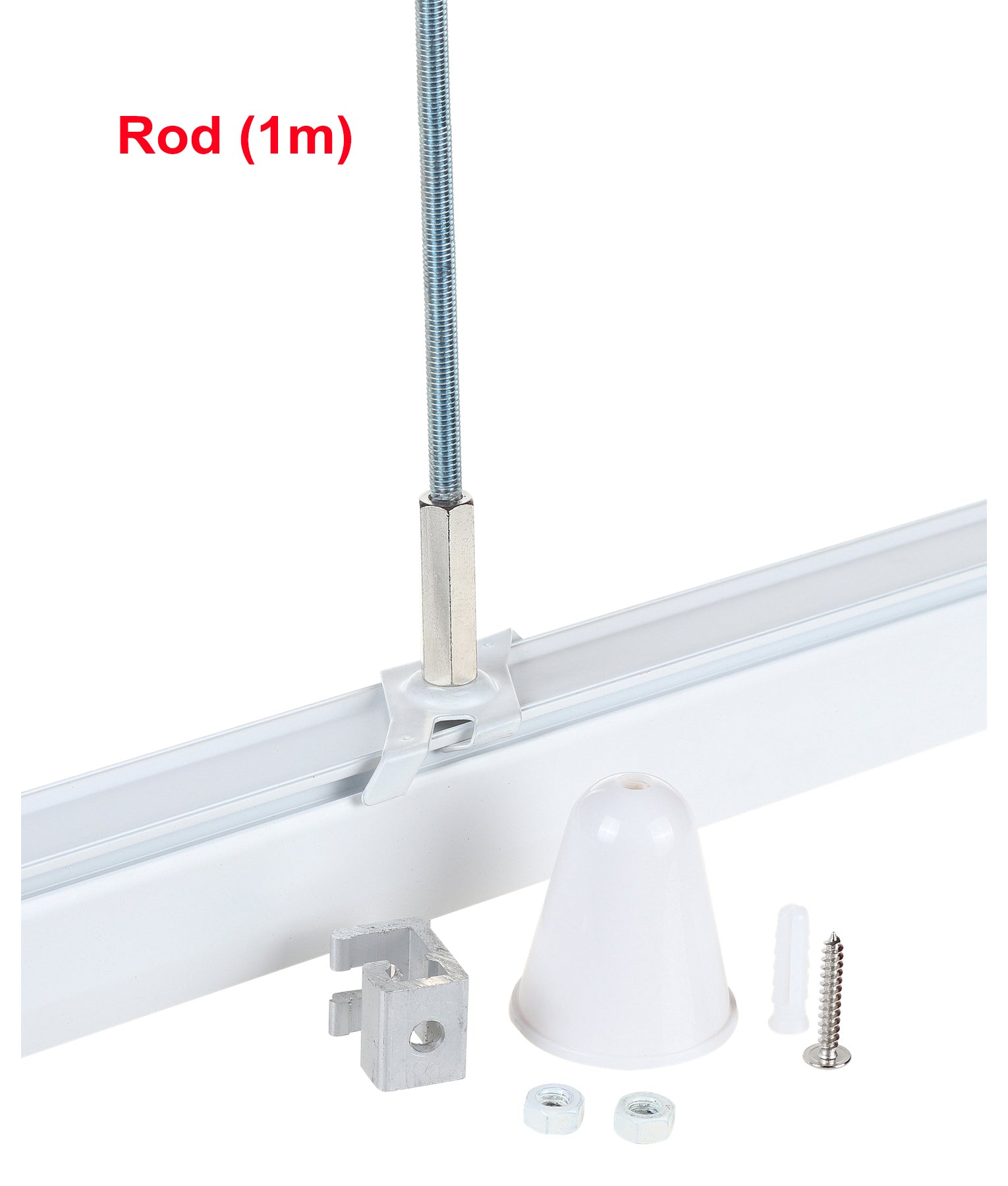 4 Wire 3 Circuit Track Suspension Kits & Suspension Clamp (White)