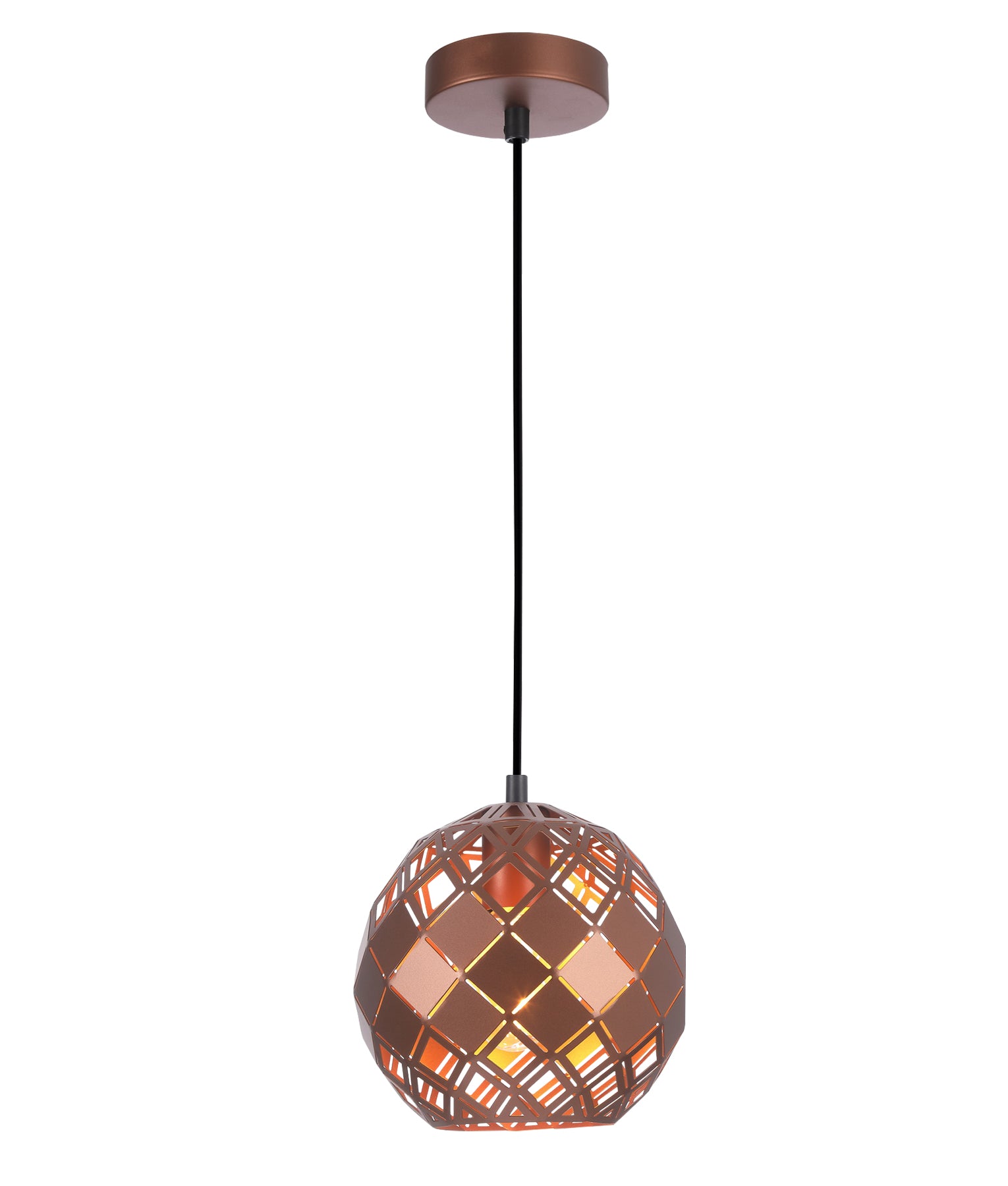 Modern Interior Embossed Tiled Iron Wine Glass Shape Small Pendant Lights