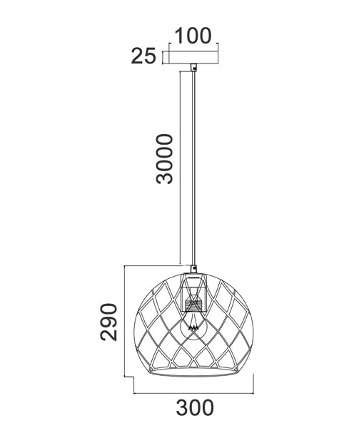 Modern Interior Embossed Tiled Iron Wine Glass Shape Large Pendant Lights