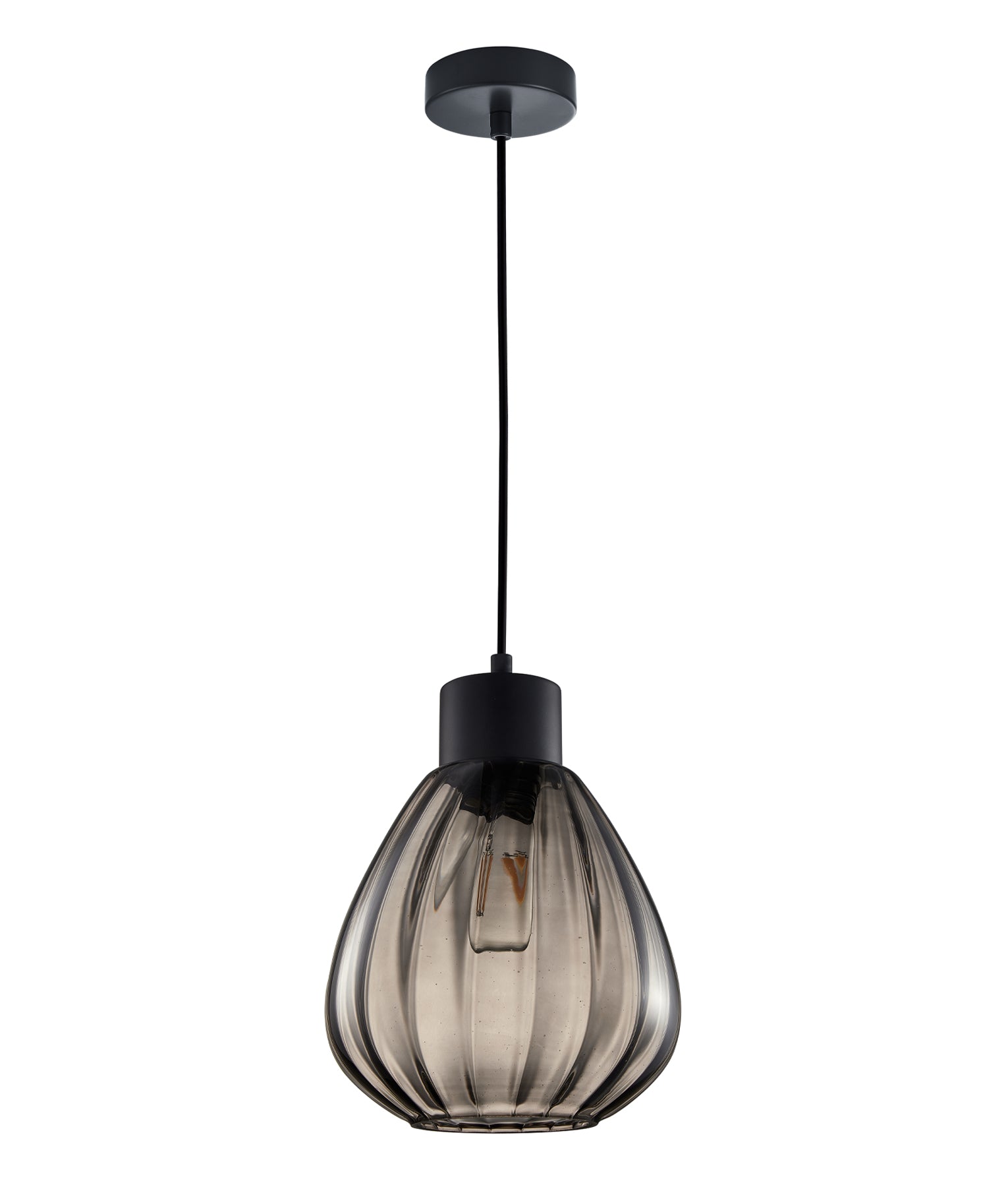 Dark glass pendant deals lights