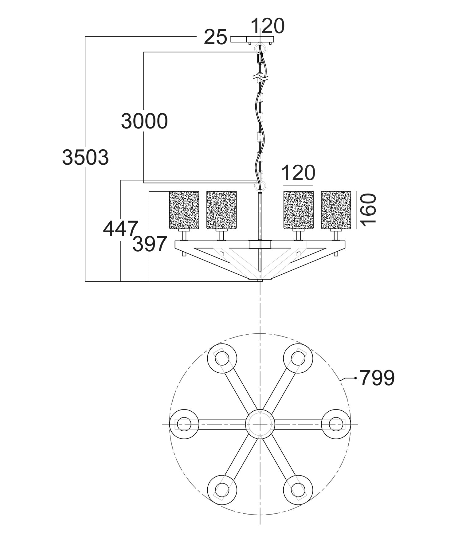 Retro Interior Candelabra Oak Wood with Clear Blown Dimpled Glass Pendant Light